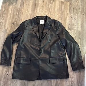 Zara Women Ebony Leather Jacket
